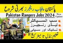 Pakistan Rangers Latest jobs 2024